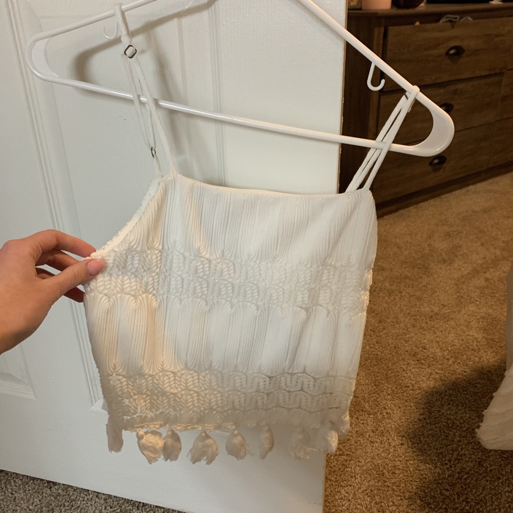White crop top